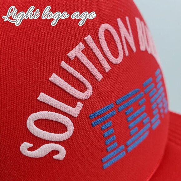 IBM Vintage Snapback Trucker Hat Solution Builder Corded Mesh Foam Cap Unworn - Picture 6 of 13